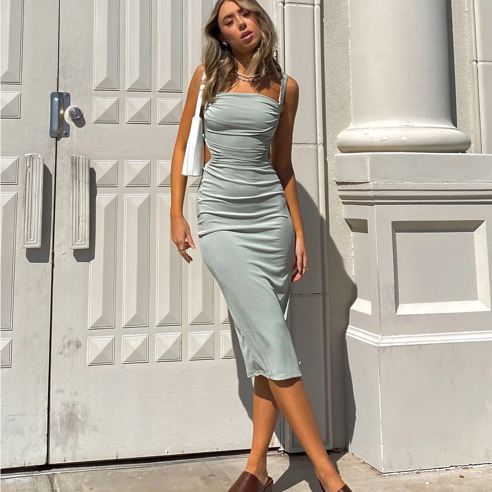 Princess Polly Light Green Lainey Midi Dress